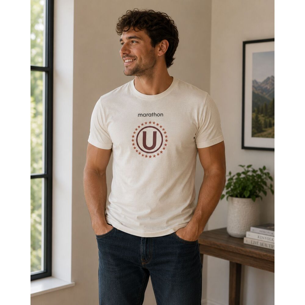 Marathon Club Universitario de Deportes Cotton T-Shirt Beige Men's Large